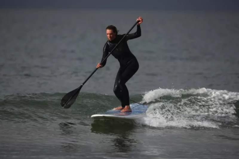 Stand Up Paddle boarden op de Noordzee